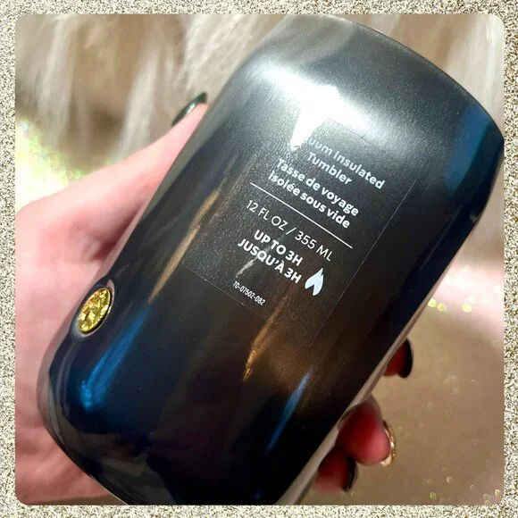 🌟🖤 NWT 2026 Starbucks High-Shine Gunmetal/Pewter SS 12oz Tumbler w/ Lid - Picture 6 of 7